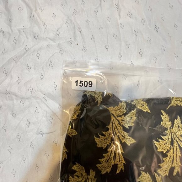 See By Chloé Black & Gold Embroidered Sleeveless Dress Women Size 6 V-Neck Elega - Picture 14 of 14